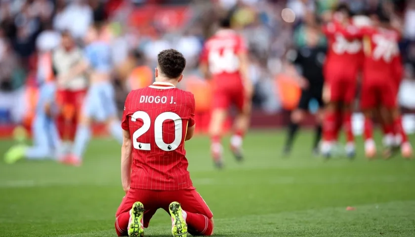 Diogo Jota con el número en su camiseta que lució en el Liverpool.