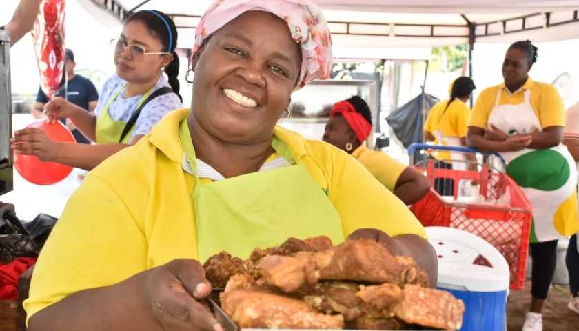 Diferentes platos durante el festival. 