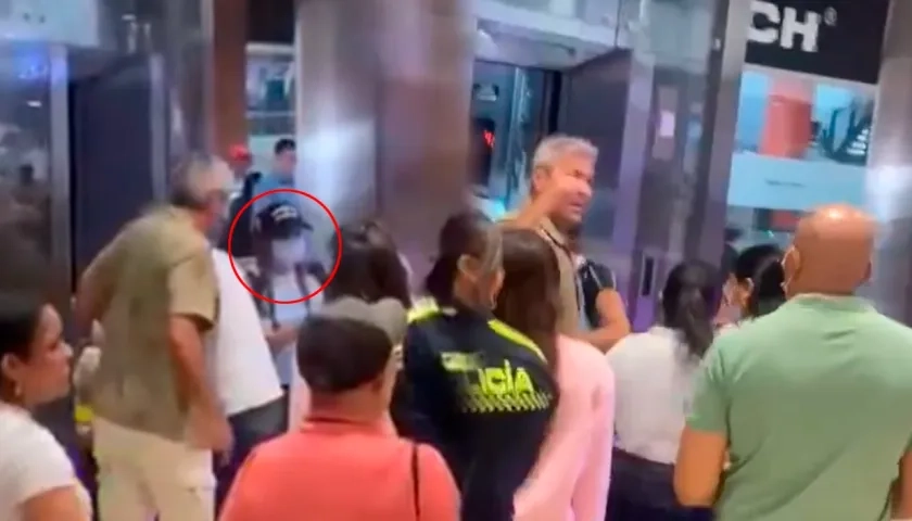 La barranquillera captada en video.