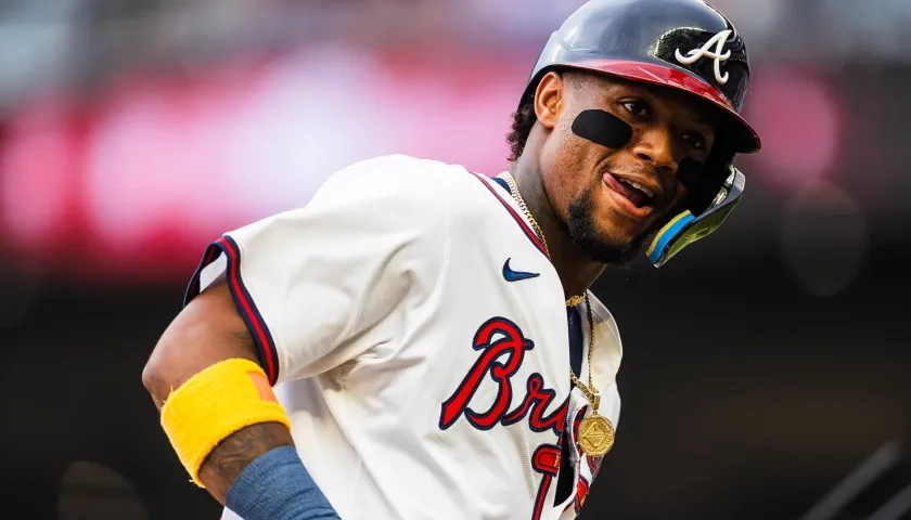 El venezolano Ronald Acuña Jr. participante en el Derby de Jonrones. 