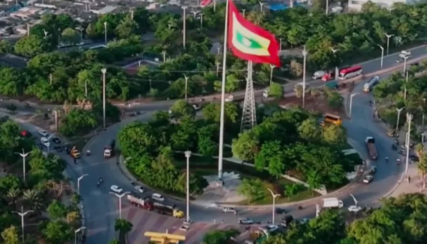 Rotonda de la calle 17, en Barranquilla. 