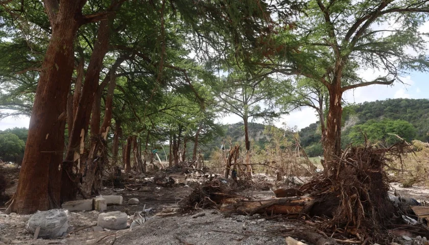 Zona afectada por las inundaciones este miércoles, en Kerville, Estados Unidos.