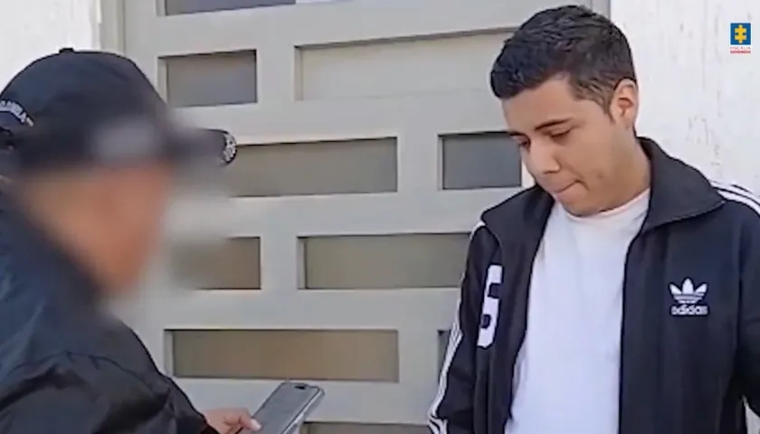 Óscar Santiago Gómez Leal, al momento de su captura.