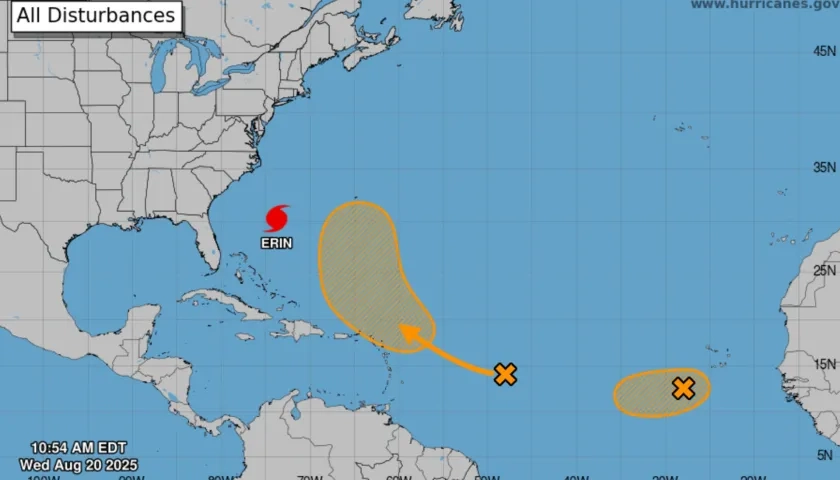 Estado del Huracán Erin.