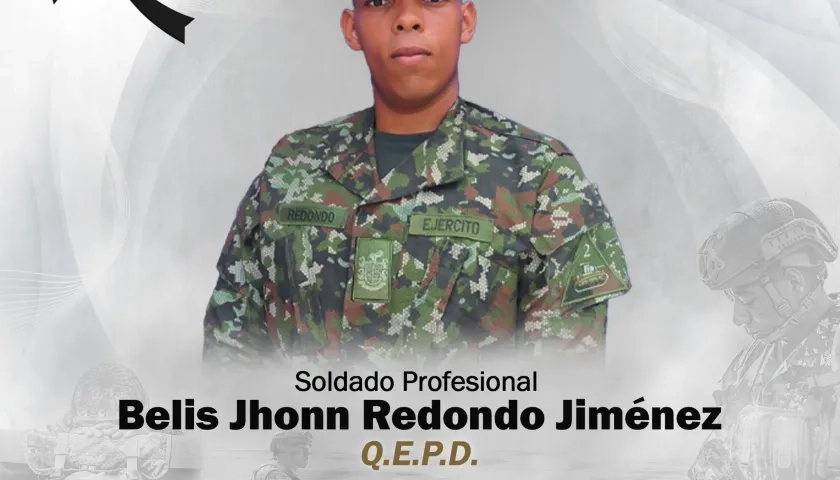 Soldado profesional Belis Jhon Redondo Jiménez.