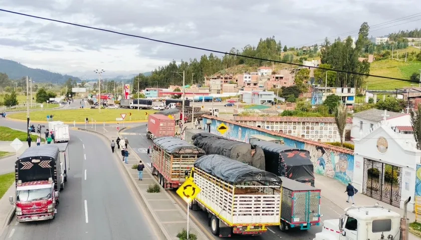 Gremio minero protesta en el departamento de Boyacá. 
