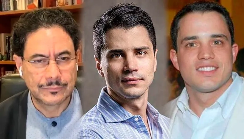 Senador Iván Cepeda y Tomás y Jerónimo Uribe.