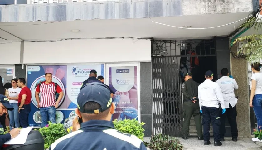 Lugar donde fue encontrado el cuerpo.