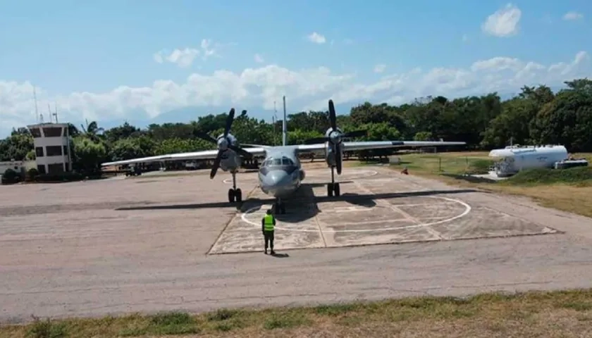 Pista aérea del aeródromo en Fonseca, La Guajira.