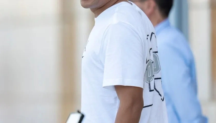 Carlos Bacca en el entrenamiento del Villarreal este viernes.