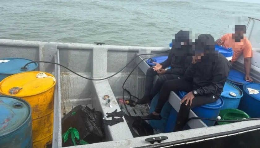 Embarcación donde era transportada la droga. 