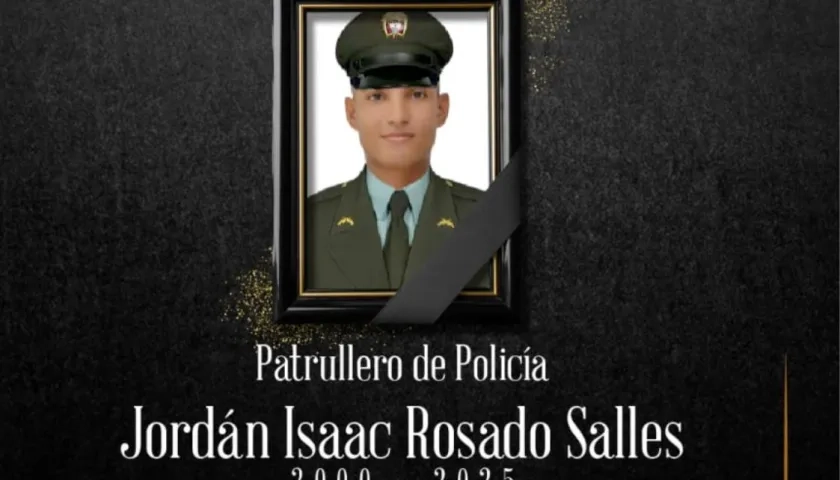 El patrullero Jordan Isaac Rosado Salles.