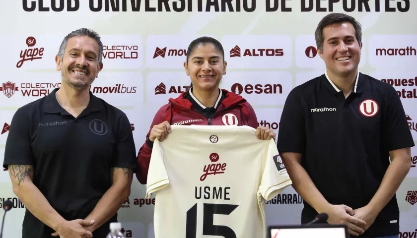  La presentación de Catalina Usme estrella del Universitario Deportes
