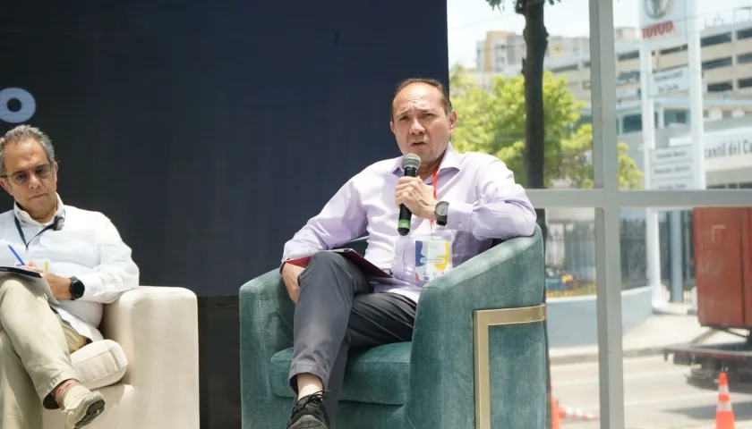 Antonio Sanguino, ministro de Trabajo, durante el 11 Foro del Caribe Colombiano.