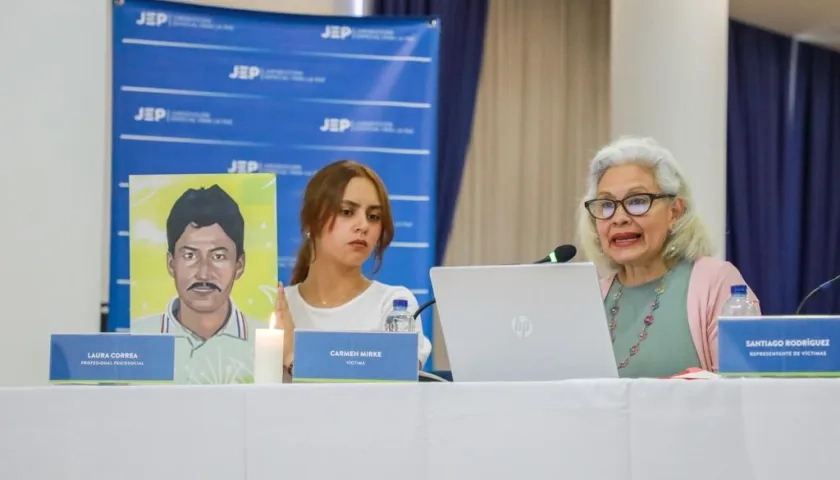 Carmen Mirke, esposa de Orlando Alberto Toledo.