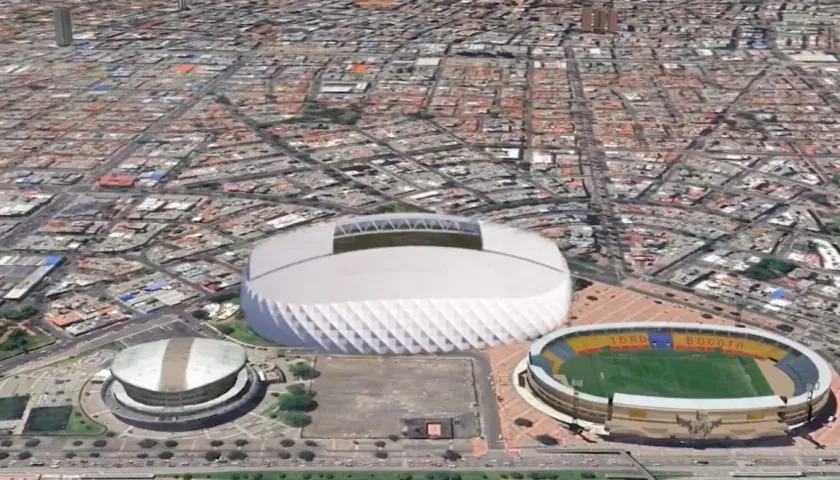 Render de nuevo estadio de Bogotá.