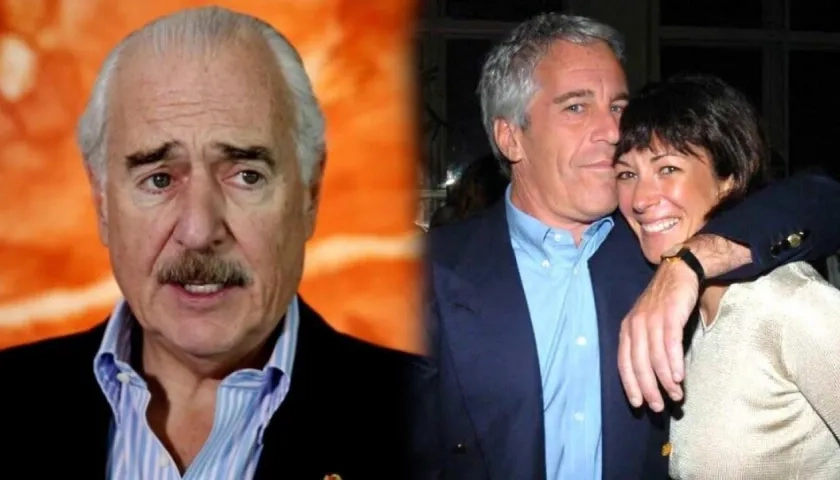 Andrés Pastrana, Jeffrey Epstein y Ghislaine Maxwell.