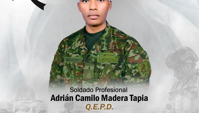 Soldado profesional Adrián Camilo Madera Tapia.