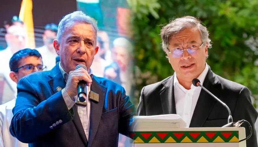 Enfrentamiento entre Álvaro Uribe y Gustavo Petro.