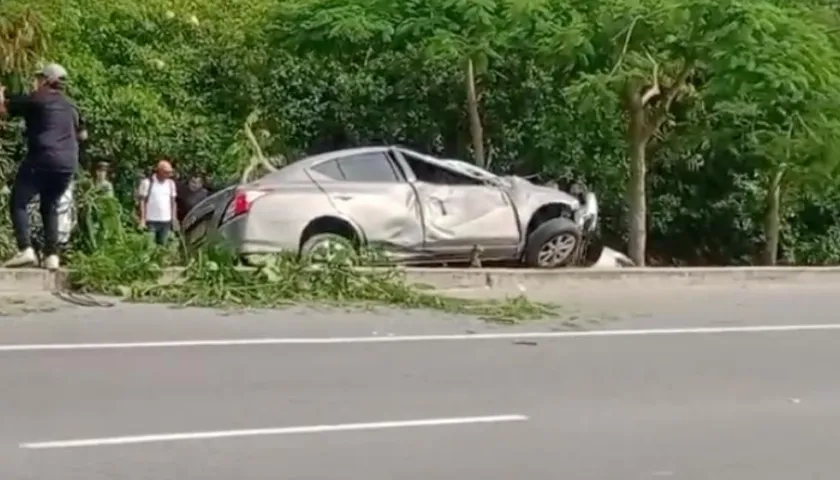 Vehículo del exbombero Edwin Cataño involucrado en el accidente el pasado 11 de julio. 