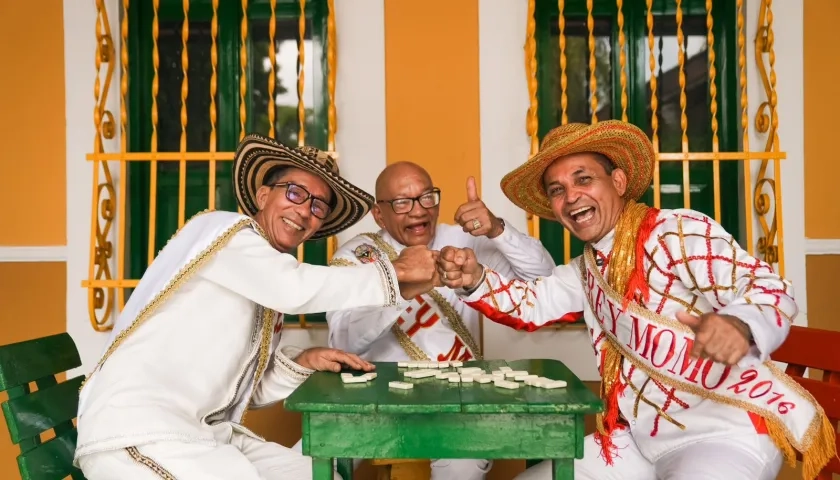 Reyes momos del Carnaval de Barranquilla, Sebastián Guzmán, Gabriel Marriaga y Lisandro Polo. 