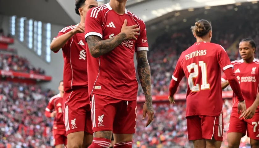 Darwin Núñez jugó tres temporadas en el Liverpool. 