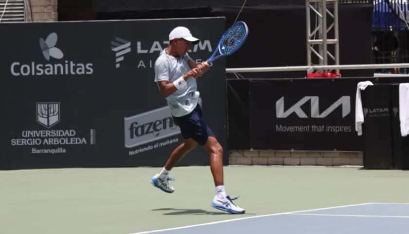 El colombiano Johan Rodríguez durante su partido contra el ucraniano Vitaliy Sachko.