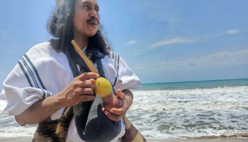 Reinel Villafañe, líder arhuaco de Katanzama. 