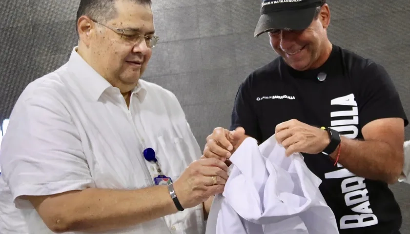 Alcalde Alejandro Char junto a Rómulo Rodado (q. e. p. d.)