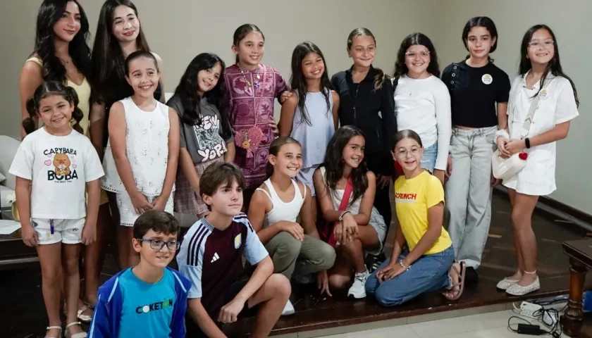 Niños emprendedores que harán parte de la feria. 