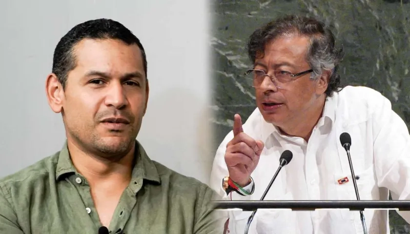 El precandidato presidencial Daniel Palacios y el Presidente Gustavo Petro.