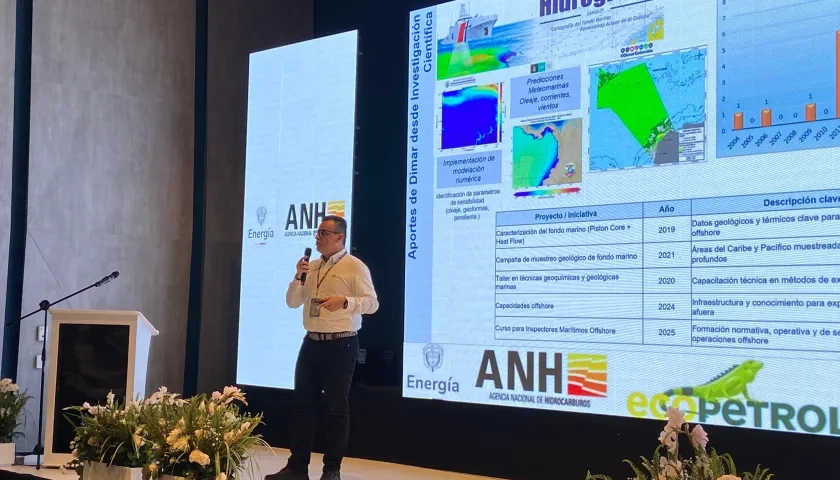 Dimar durante el Segundo Foro Offshore 'Caribe energía y progreso'.