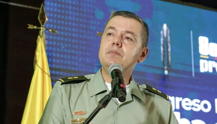 El general Edwin Urrego, comandante de la Policía Metropolitana de Barranquilla.