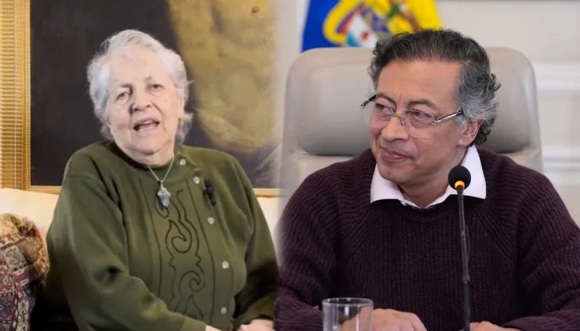 Gloria Gaitán y el Presidente Gustavo Petro.