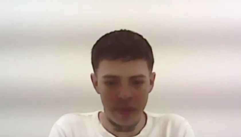 Harold Daniel Barragán Ovalle durante las audiencias virtuales. 