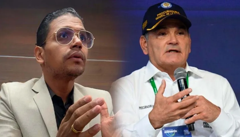 El abogado barranquillero Luis Miguel Hoyos y el Procurador General  Gregorio Eljach. 