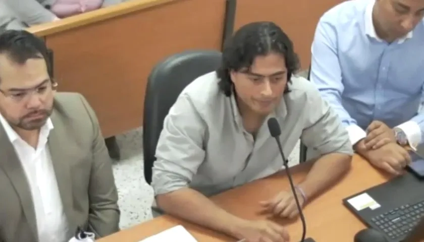 Nicolás Petro durante el juicio.