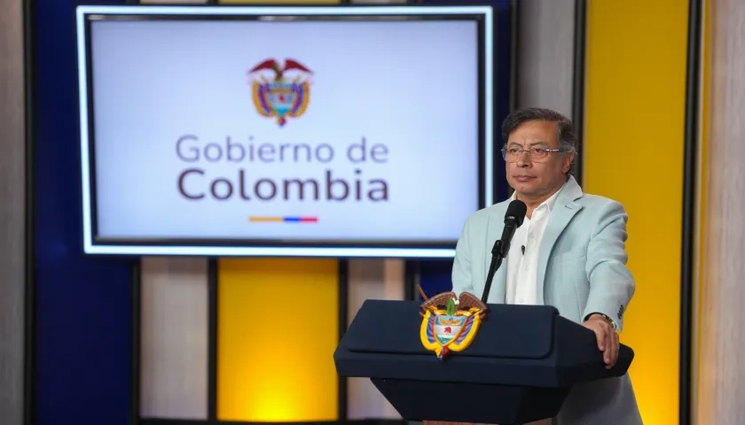 Petro durante su alocución.