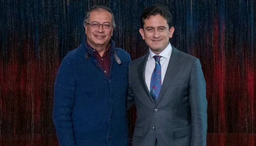 El Presidente Gustavo Petro y Luis Carlos Reyes.