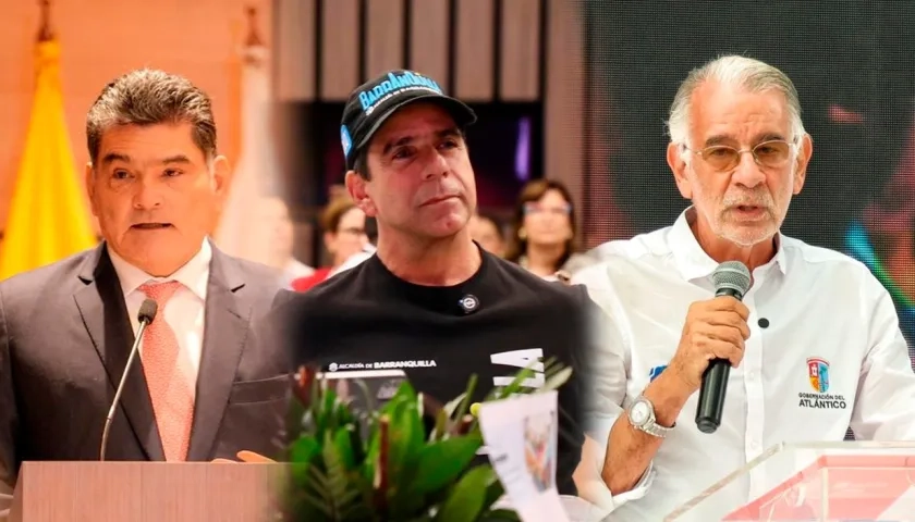 Procurador Gregorio Eljach, Alcalde Alex Char y Gobernador Eduardo Verano.