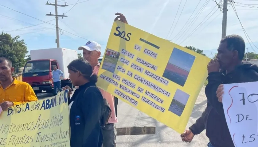 Imagen de la protesta de este miércoles.