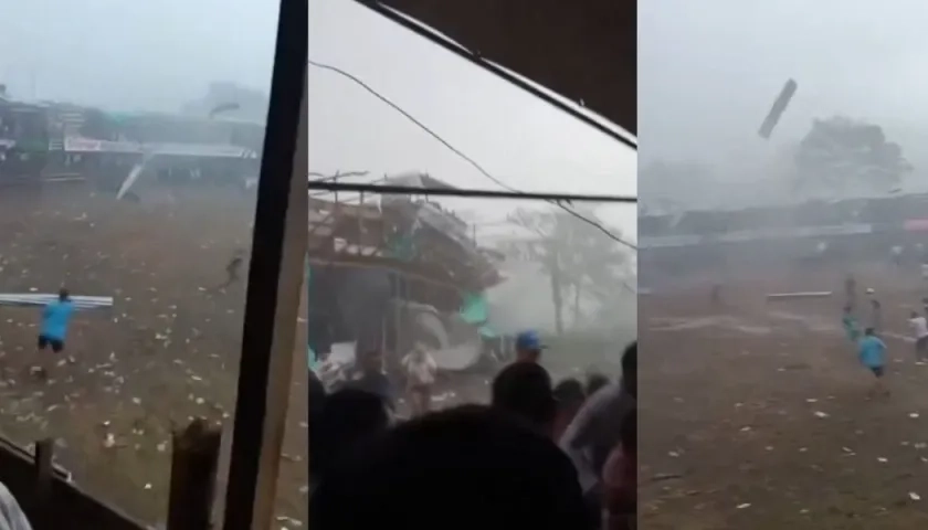 Imágenes del vendaval.