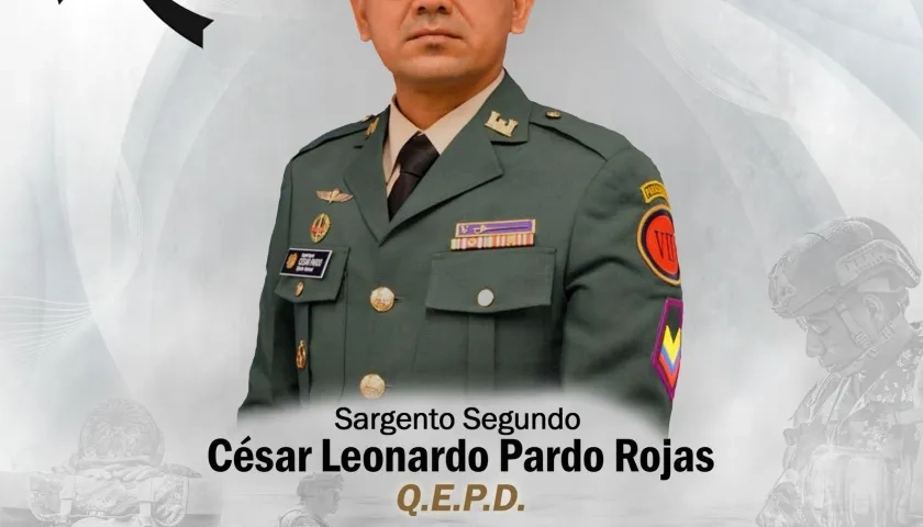 Sargento segundo César Leonardo Pardo Rojas.
