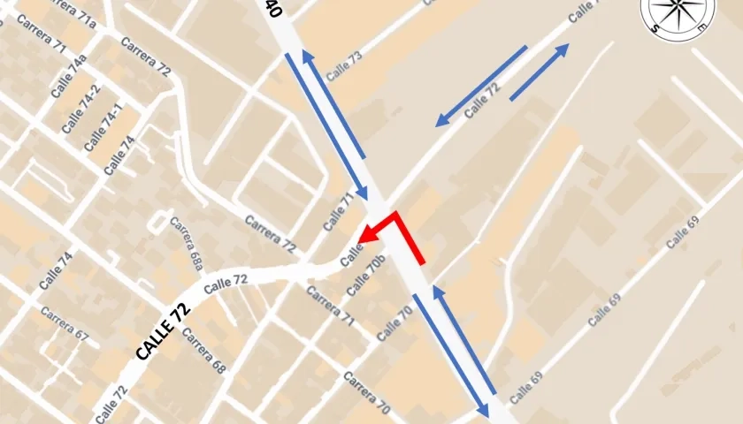 Imagen de la zona donde se implementarán las medidas.