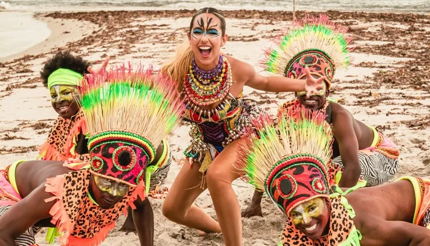 La soberana 2026 Sharon Hurtado exaltó la danza del mapalé. 