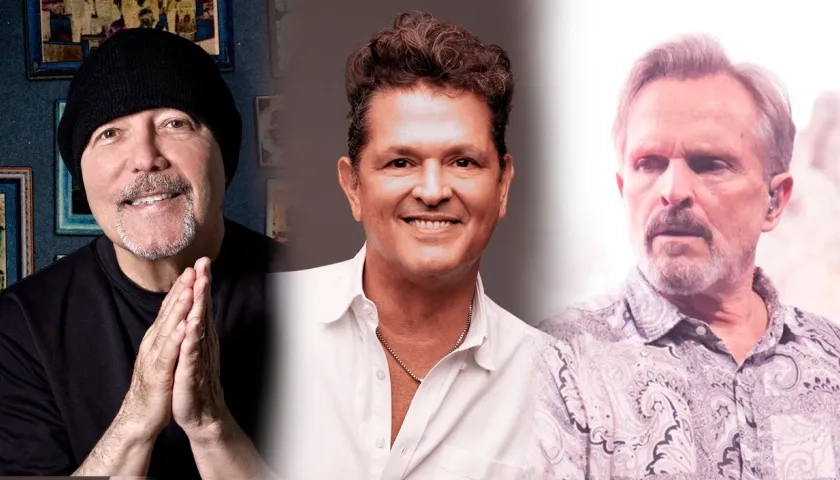 Rubén Blades, Carlos Vives, Miguel Bosé. 