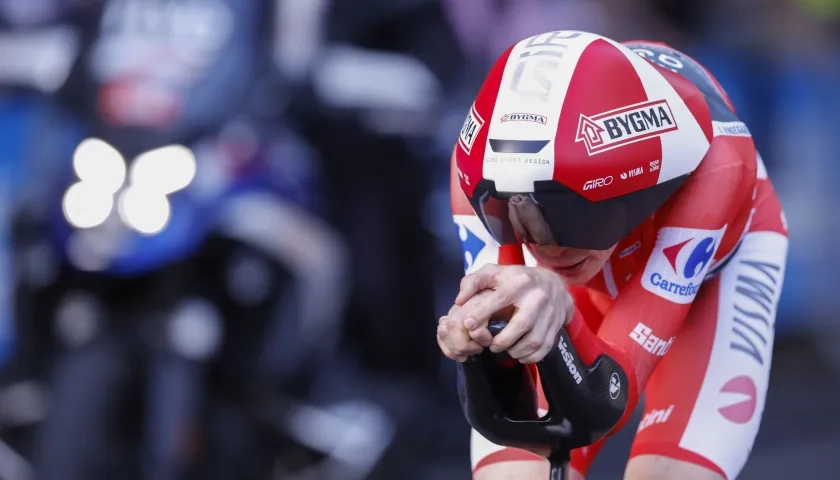 Jonas Vingegaard fue noveno en la contrarreloj de este jueves. 