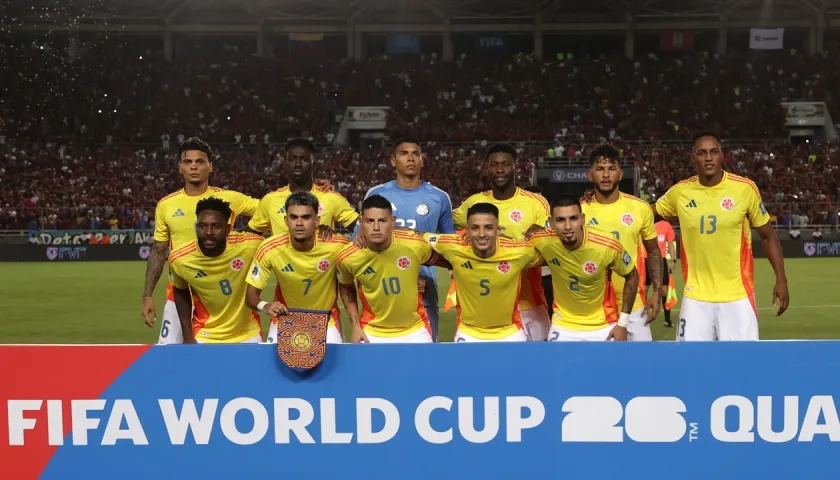 Selección Colombia que jugó contra Venezuela, en Maturín. 