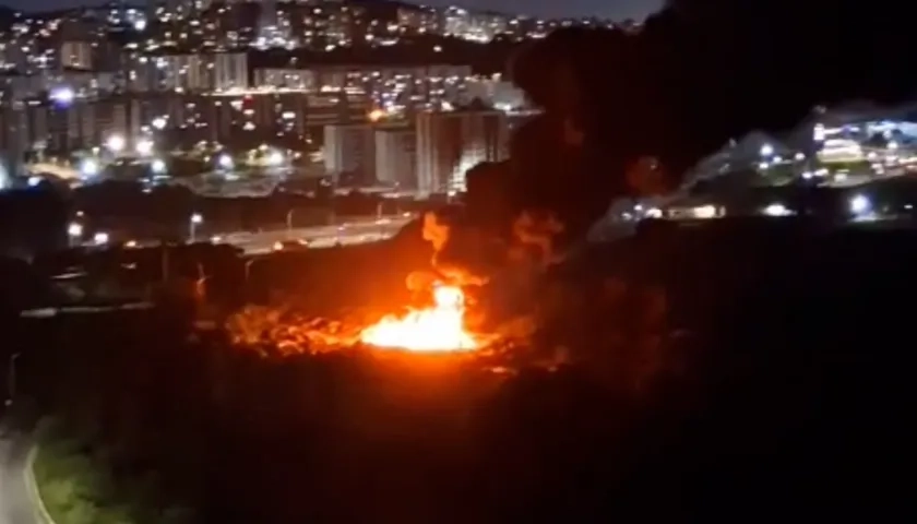 Quemas de basura en la Circunvalar. 