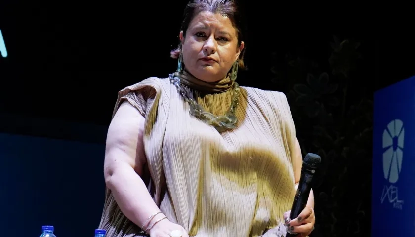 Luz Lancheros durante el conversatorio 'Enseñando hoy para el futuro'. 